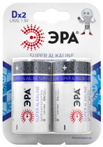 Батарейки ЭРА LR20-2BL SUPER Alkaline