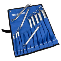 Набор двусторонних накидных гаечных ключей NORGAU Industrial 11 предметов, NRS2-011