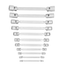 Набор торцевых двусторонних шарнирных ключей NORGAU Industrial NBS34-011, 11 предметов