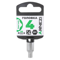 Головка 1/4" Gear Lock 4 мм L=25 мм, на холдере Arnezi R0030004