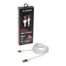 Usb A - Type C Data Cable (2m, 6A, 100W) Fast Charging, braided ARNEZI A0605038