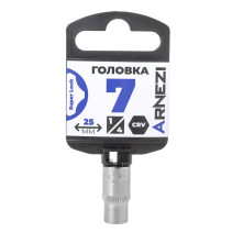 Головка 1/4" Super Lock 7 мм L=25 мм, на холдере Arnezi R0020007