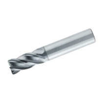 End mill NORGAU Industrial high-performance 12 mm, R0.5, Z4, VHM/TiAlN