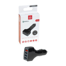Адаптер автомобильный 30W 4хUSB-A 2.4А (QC3.0) 12-24V в прикуриватель ARNEZI A0603017