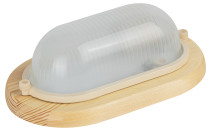 Светильник ЭРА НБО 04-60-011 Кантри дерево/стекло IP54 E27 max 60Вт 232х140 овал сосна