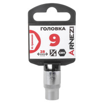 Головка 3/8" 6-и гр. 9мм, L=28 мм на холдере Arnezi R0200009