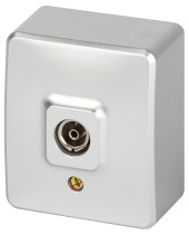 Розетка ЭРА Эксперт 11-3201-03 TV одиночная IP20 ОУ алюминий