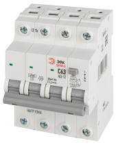4.5kA ERA SIMPLE differential current circuit breaker D12E4C63AC30 AD-12 electronic 3P+N C63 30mA type AC