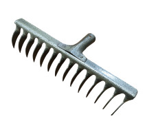 Rake 14 teeth rail steel