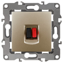 Розетка ЭРА Серия 12 12-3111-04 аудио IP20 шампань
