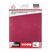 Waterproof sandpaper 230x280 mm P500 Profi (10 pcs) ARNEZI R8011017