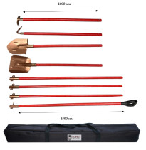 A set of intrinsically safe SGU copper-plated tools in a portable bag for Removing Deposits in Pipelines (included: Semi-circular intrinsically safe copper-plated SGU scraper,  Intrinsically safe copper-plated SGU Hook, Straight Copper-plated Intrinsic...