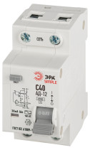 4.5kA ERA SIMPLE differential current circuit breaker D12E2C40AC30 AD-12 electronic 1P+N C40 30mA type AC