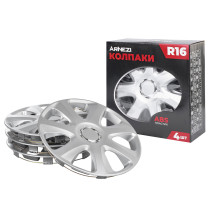 Колпаки R16 Saturn 4шт (серебристые) ABS-пластик ARNEZI A0702039