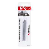 Сверло по керамической плитке, 12x82 мм, цилиндрический хвостовик ARNEZI R5225012