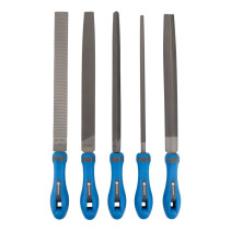 Набор напильников NORGAU Industrial 250 мм, 5 предметов