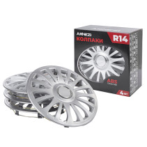 Колпаки R14 Sapphire 4шт (серебристые) ABS-пластик ARNEZI A0702033