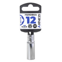 Головка 1/4" Super Lock 12 мм L=48 мм удлиненная, на холдере Arnezi R0020112
