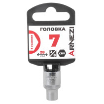 Головка 3/8" 6-и гр. 7мм, L=28 мм на холдере Arnezi R0200007