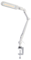 Настольный светильник ЭРА NLED-496-12W-W светодиодный на струбцине белый
