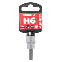 Головка 3/8" со вставкой HEX H6, L=48 мм на холдере Arnezi R0204306