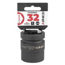 Головка ударная 1"DR 6-гр. 32 мм Cr-Mo, на холдере ARNEZI R0500032