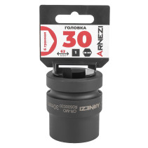 Головка ударная 1"DR 6-гр. 30 мм Cr-Mo, на холдере ARNEZI R0500030