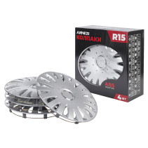Caps R15 Vega 4 pcs (silver) ABS plastic ARNEZI A0702056