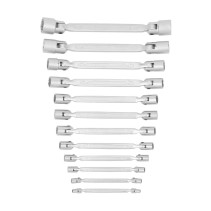 Набор торцевых двусторонних шарнирных ключей NORGAU Industrial NBS34-012, 12 предметов
