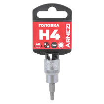 Головка 3/8" со вставкой HEX H4, L48 мм на холдере ARNEZI R0204304