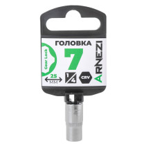 Головка 1/4" Gear Lock 7 мм L=25 мм, на холдере Arnezi R0030007