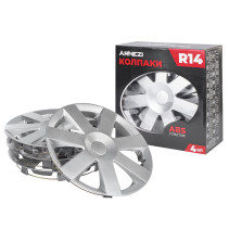 Колпаки R14 Andromeda 4шт (серебристые) ABS-пластик ARNEZI A0702069