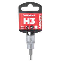 Головка 3/8" со вставкой HEX H3, L=48 мм на холдере Arnezi R0204303