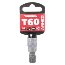 Головка 3/8" со вставкой TORX Security T60, L=48 мм на холдере Arnezi R0204760