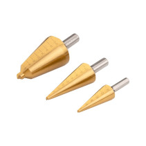 Набор конических сверл NORGAU industrial по металлу 3-30.5 мм, HSS/TIN, 3 предмета