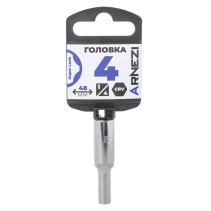 Головка 1/4" Super Lock 4 мм L=48 мм удлиненная, на холдере Arnezi R0020104