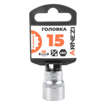 Головка 3/8" 12-и гр. 15мм, L=28 мм на холдере Arnezi R0200215
