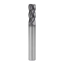 Radius milling cutter NORGAU Industrial high-performance 8 mm, R1 mm, Z4, VHM/AlCrSiN