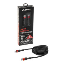 Type C - Type C Data Cable (2m, 5A, 100W) Fast charging, braided ARNEZI A0605042