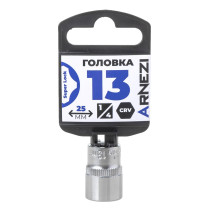 Головка 1/4" Super Lock 13 мм L=25 мм, на холдере Arnezi R0020013
