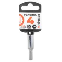 Головка 1/4" 12-и гр. 4 мм L=48 мм удлиненная, на холдере Arnezi R0010104