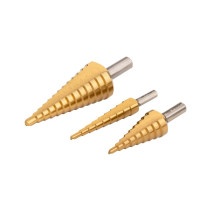 Набор ступенчатых сверл NORGAU industrial по металлу 4-30 мм, HSS/TIN, 3 предмета