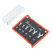 Набор ключей комбинированных 6 пр. трещоточные, короткие (8, 10, 12, 13, 14, 17) ARNEZI R1030660