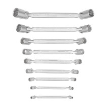 Набор торцевых двусторонних шарнирных ключей NORGAU Industrial NBS34-009, 9 предметов