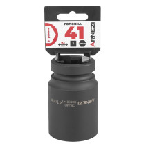 Головка ударная 1"DR 6-гр. 41 мм Cr-Mo удлиненная, на холдере ARNEZI R0500141