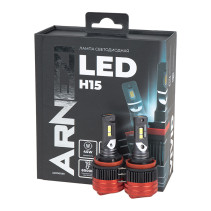 LED Lamp 12/24V H15 45W 3500lm 6000K ARNEZI Vivid LED 2 pcs DUOBOX IP68 A2000059