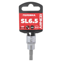 Головка 3/8" со вставкой SL6.5, L=48 мм на холдере Arnezi R0204003