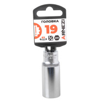 Головка 3/8" 12-и гр. 19мм удлиненная, L=63 мм на холдере Arnezi R0200319