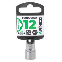 Головка 1/4" Gear Lock 12 мм L=25 мм, на холдере Arnezi R0030012