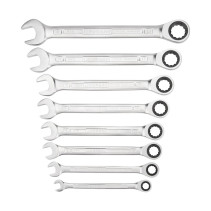 Набор гаечных комбинированных ключей NORGAU Industrial c трещоткой NWS7R-008, 8 предметов в пластиковом держателе